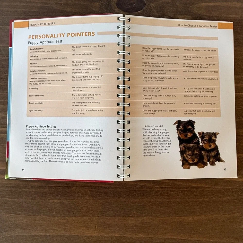 Barron's Dog Bibles Yorkshire Terriers Hardcover Book w/ Bonus Training DVD 2009